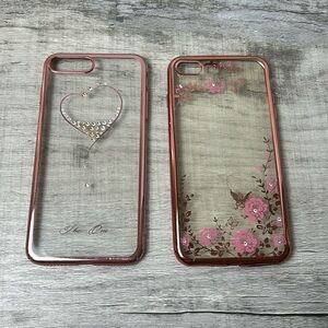 2 Translucent/Rose Gold iPhone 7 Plus/8 Plus Cases